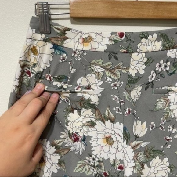 ZARA basic women’s floral grey print wide leg trousers size small - Picture 6 of 12